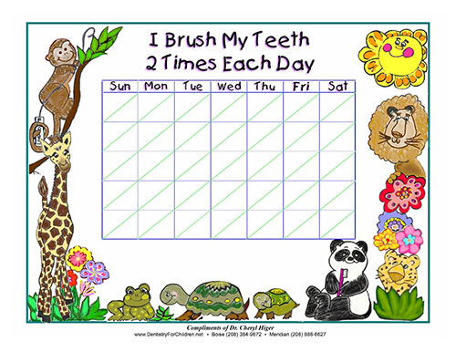 Dr. Higer - I Brush My Teeth Chart
